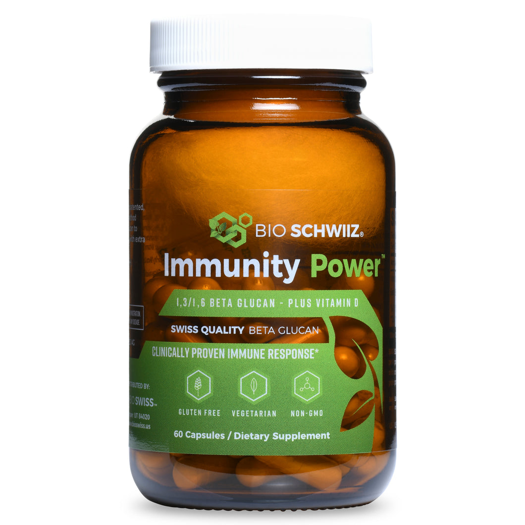 Immunity Power Beta Glucan β-1,3 & β-1,6 Chain Linkages + Vitamin D