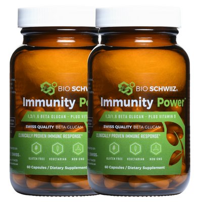 Immunity Power Beta Glucan β-1,3 & β-1,6 Chain Linkages + Vitamin D 2 Pack
