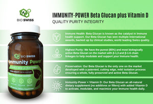 Immunity Power Beta Glucan β-1,3 & β-1,6 Chain Linkages + Vitamin D 2 Pack